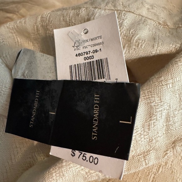 Banana Republic Mens Linen Cotton Textured Button Down Shirt L Beachy Lagom New - Picture 9 of 10